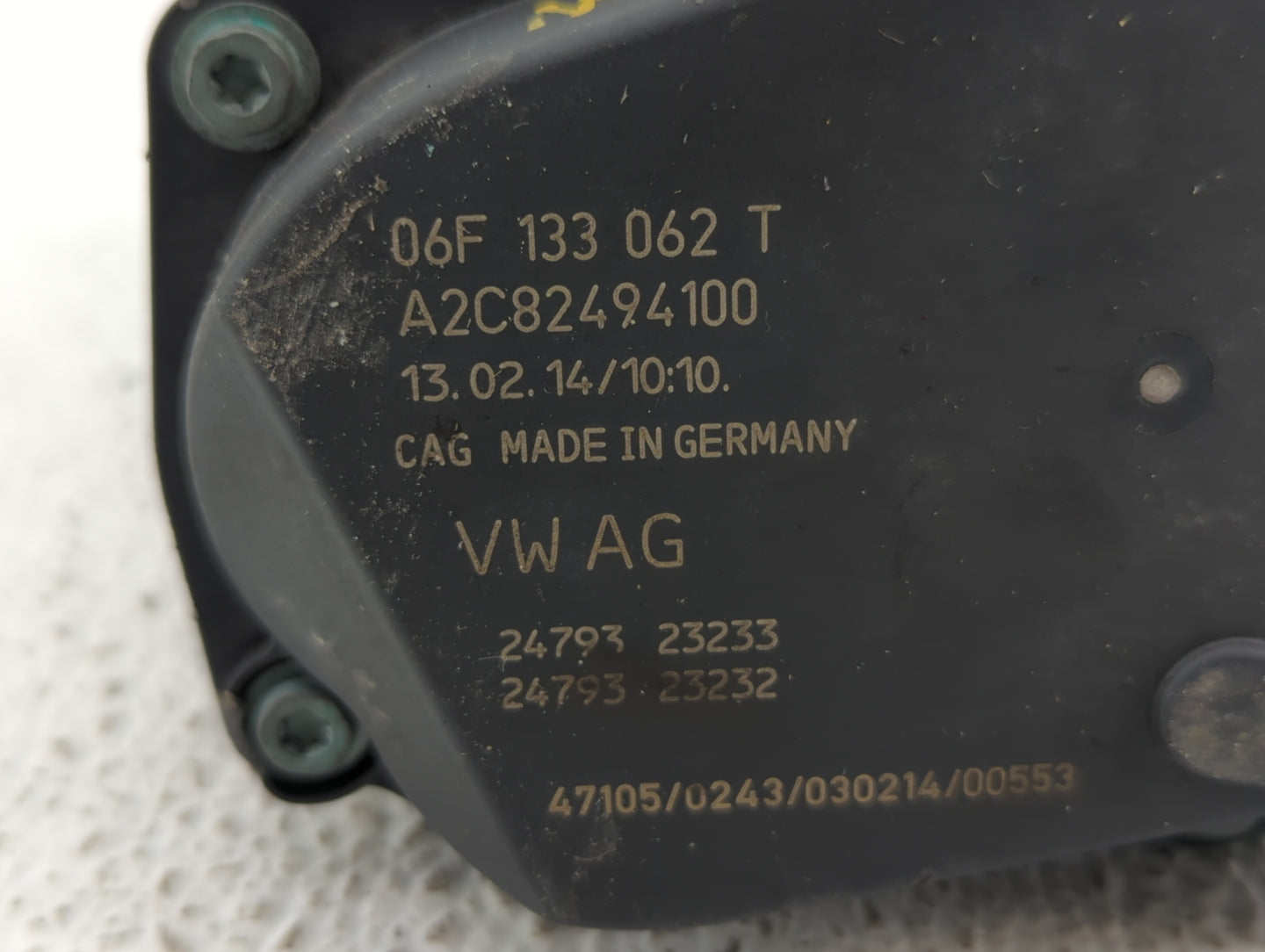 2010-2017 Audi Q5 Throttle Body P/N:06F 133 062 T 06F 133 062 Q Fits OEM Used Auto Parts - Oemusedautoparts1.com