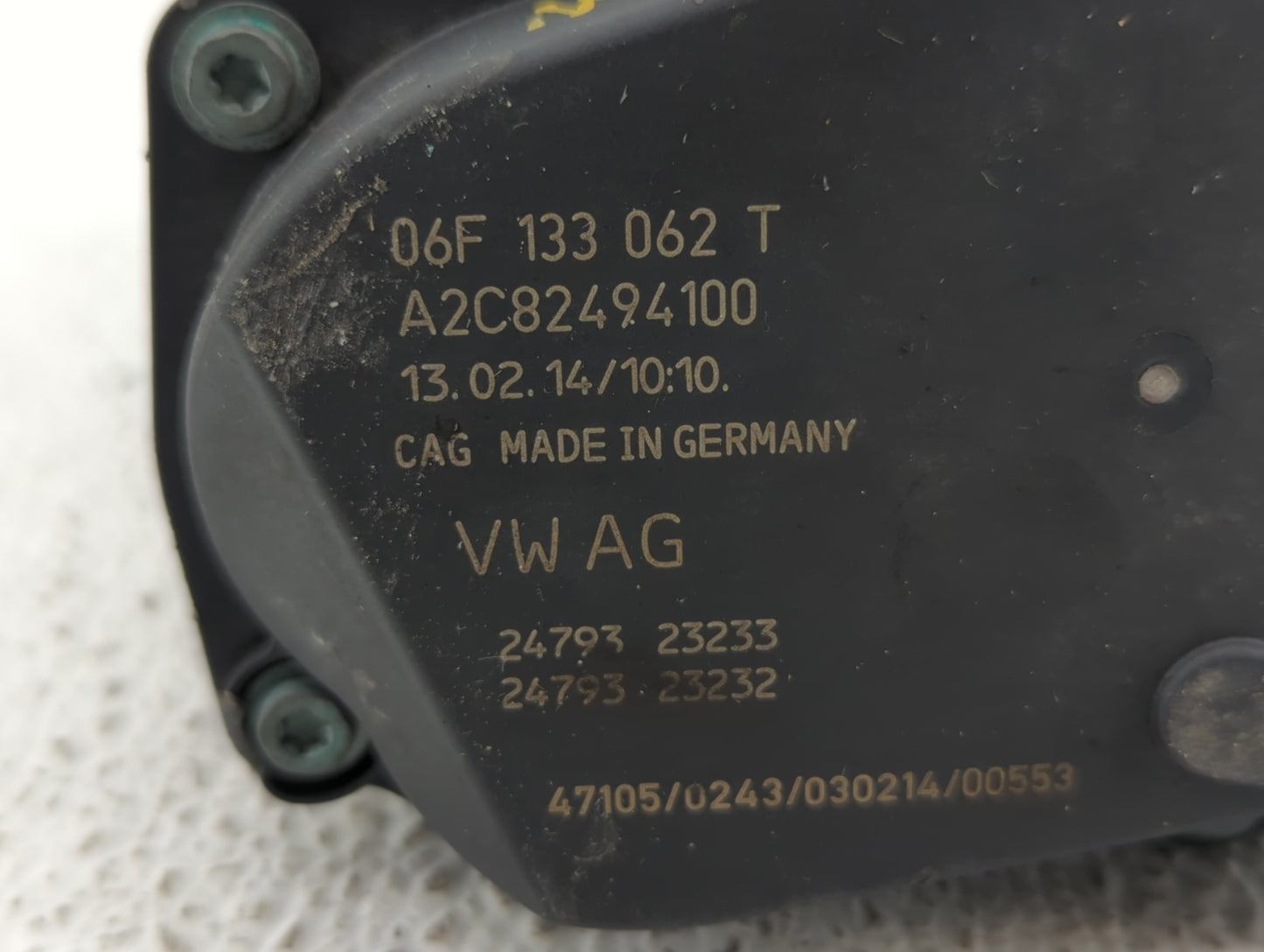 2010-2017 Audi Q5 Throttle Body P/N:06F 133 062 T 06F 133 062 Q Fits OEM Used Auto Parts - Oemusedautoparts1.com