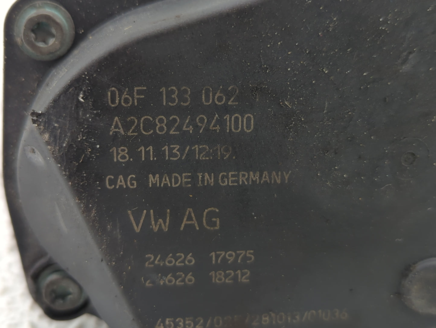 2010-2017 Audi Q5 Throttle Body P/N:06F 133 062 T 06F 133 062 Q Fits OEM Used Auto Parts - Oemusedautoparts1.com
