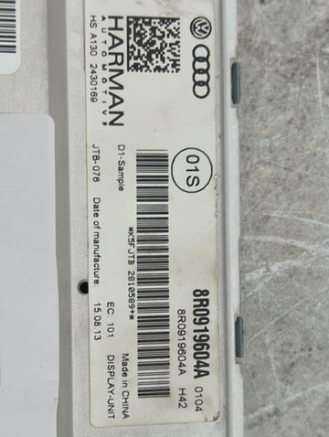 2013-2015 Audi Q7 Information Display Screen