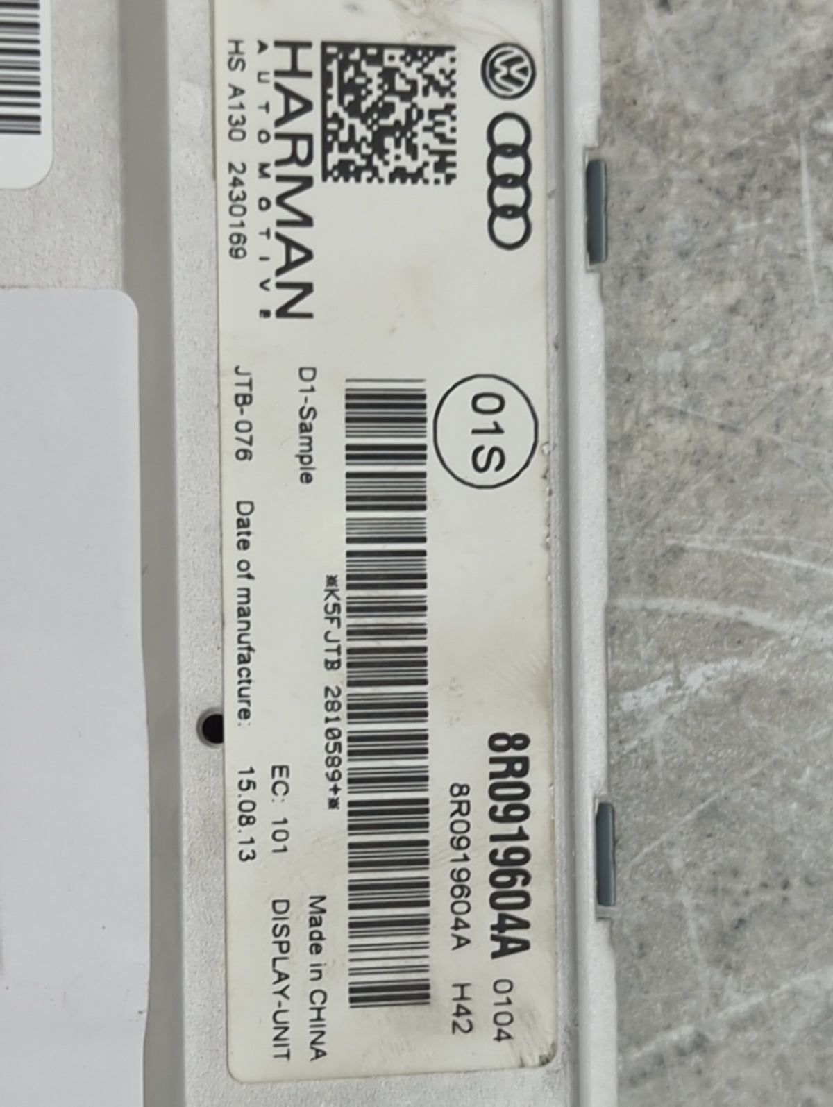 2013-2015 Audi Q7 Information Radio Display Screen 1451546 - Oemusedautoparts1.com