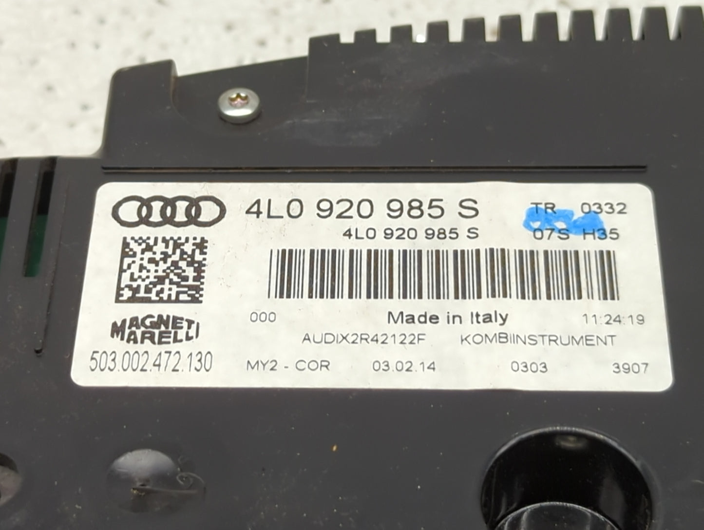 2013-2015 Audi Q7 Instrument Cluster Speedometer Gauges P/N:4L0920985S 503002472130 Miles:80K Fits Fits 2013 2014 2015 OEM U