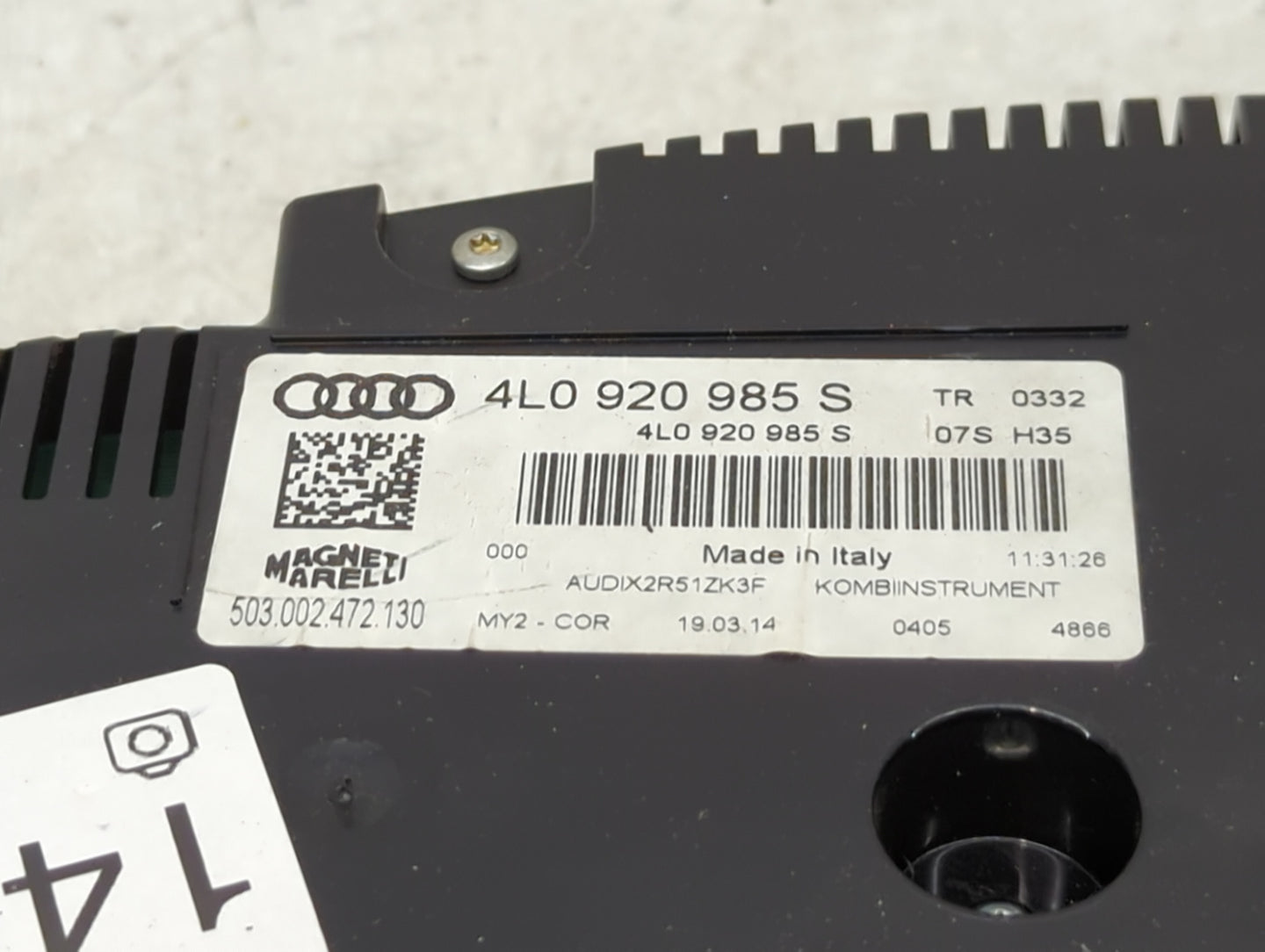 2013-2015 Audi Q7 Instrument Cluster Speedometer Gauges P/N:4L0920985S 503.002.472.130 Miles:78K Fits Fits 2013 2014 2015 OE