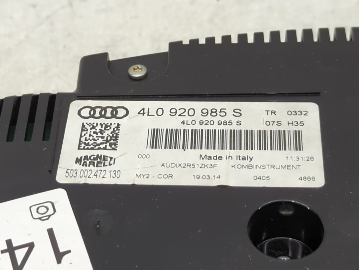 2013-2015 Audi Q7 Instrument Cluster Speedometer Gauges P/N:4L0920985S 503.002.472.130 Miles:78K Fits Fits 2013 2014 2015 OE
