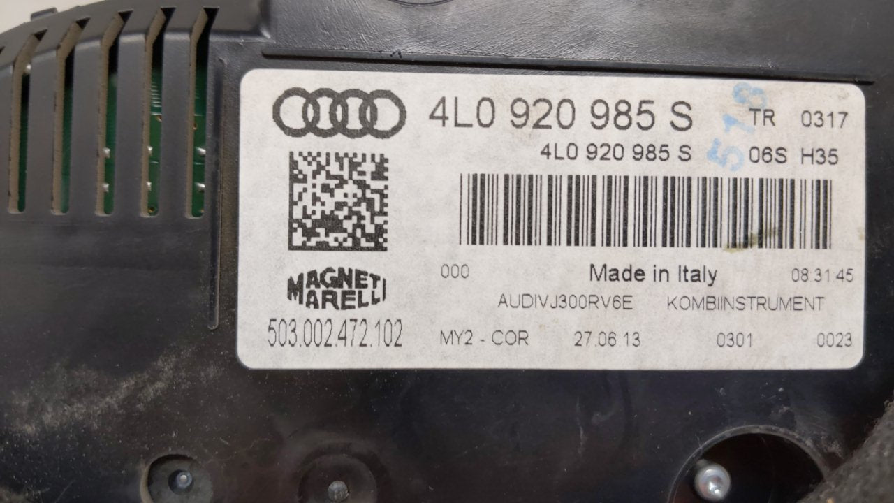 2013-2015 Audi Q7 Instrument Cluster Speedometer Gauges P/N:4 L0 920 985 S Fits Fits 2013 2014 2015 OEM Used Auto Parts - Oe