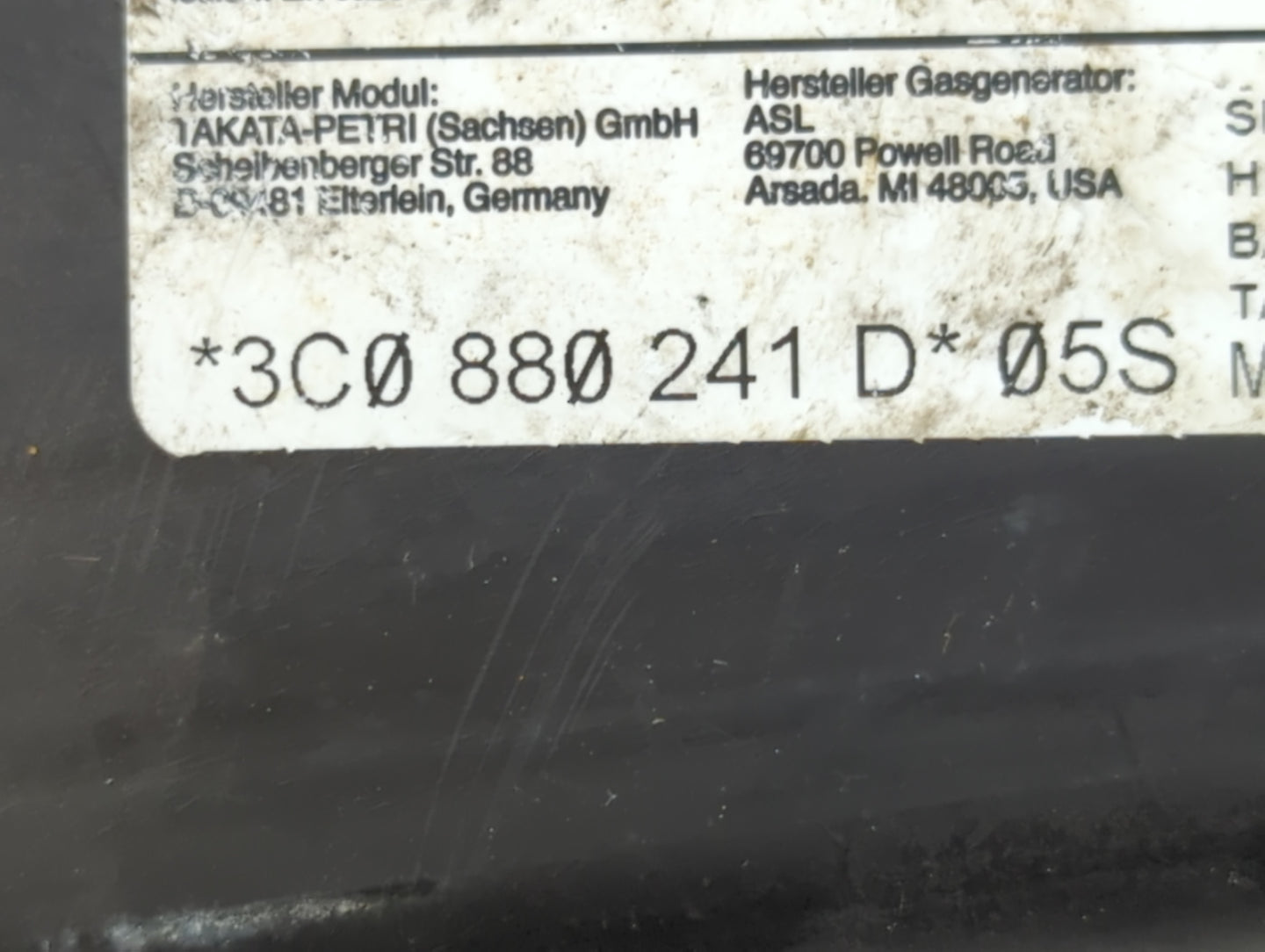 2014 Audi Q7 Air Bag Driver Left Steering Wheel Mounted - Oemusedautoparts1.com