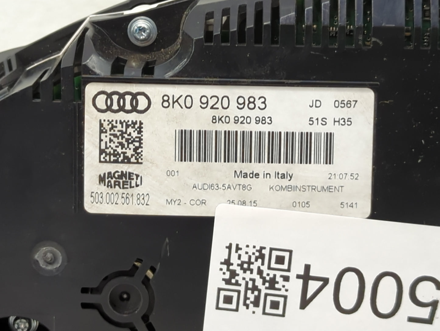 2013-2016 Audi S4 Instrument Cluster Speedometer Gauges P/N:8K0920983A Miles: Fits Fits 2013 2014 2015 2016 OEM Used Auto Pa