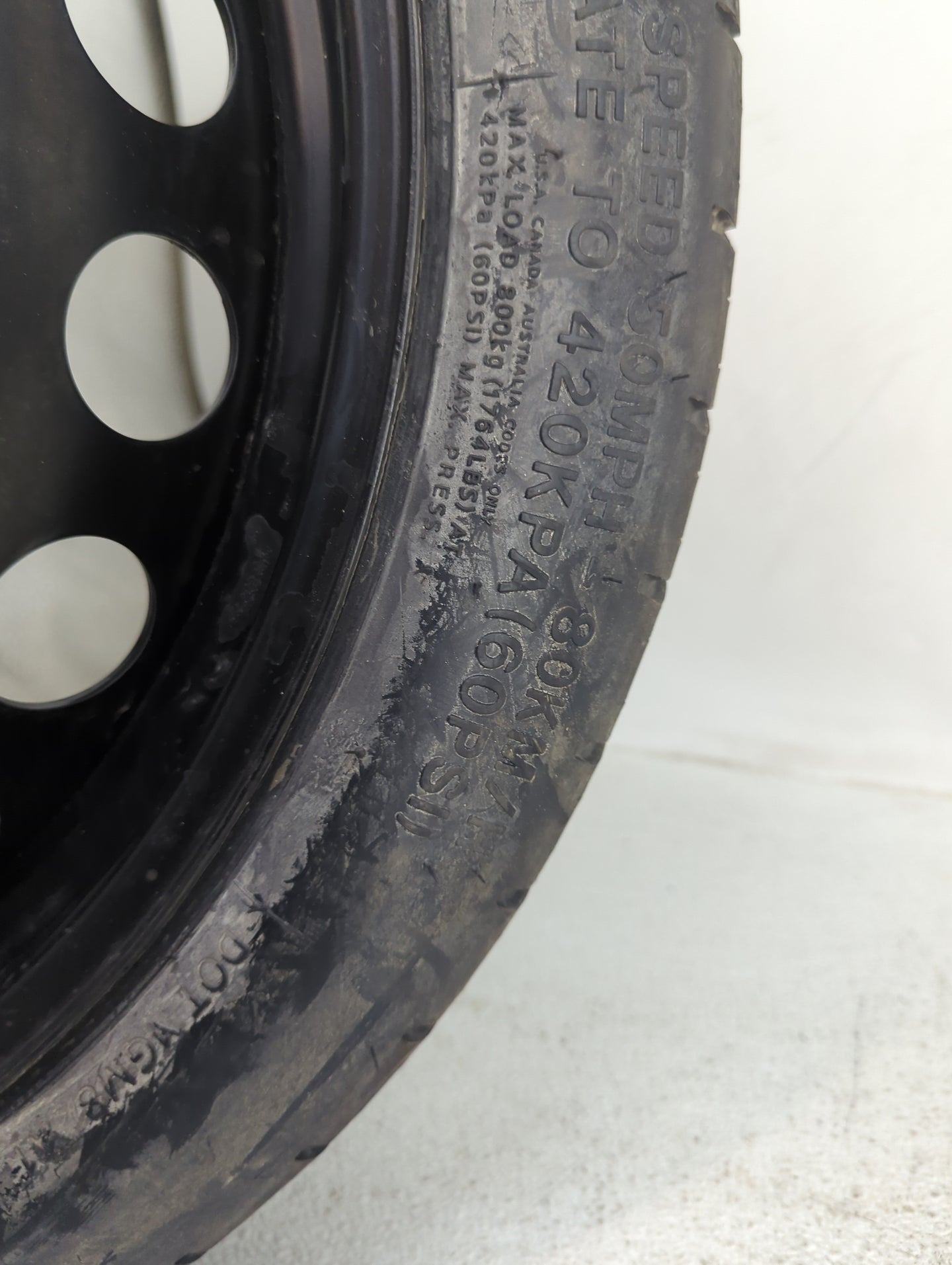 2014 Audi S4 Spare Donut Tire Wheel Rim Oem - Oemusedautoparts1.com