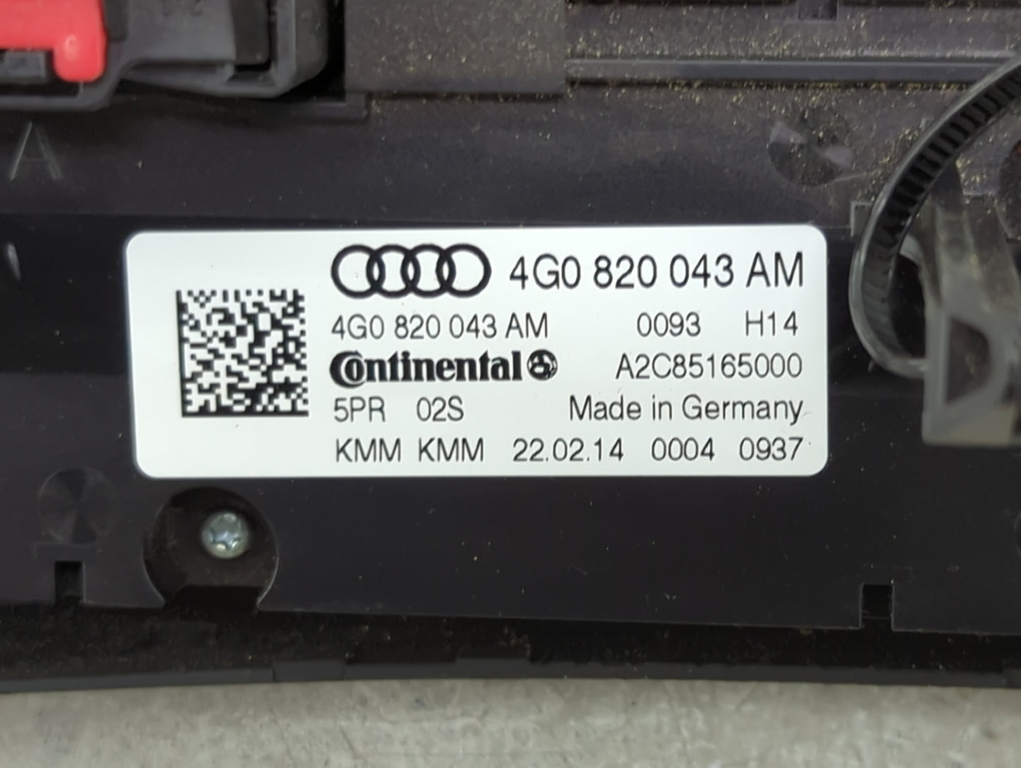 2014-2016 Audi S7 Climate Control Module Temperature AC/Heater Replacement P/N:4G0 820 043 AM 4G0 820 043 AE Fits OEM Used A