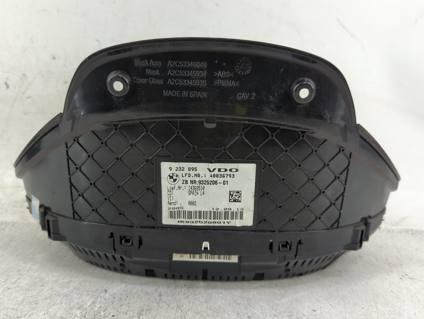 2013-2018 Bmw 320i Instrument Cluster Speedometer Gauges P/N:9325206-01 40036793 Miles: Fits OEM Used Auto Parts - Oemusedau