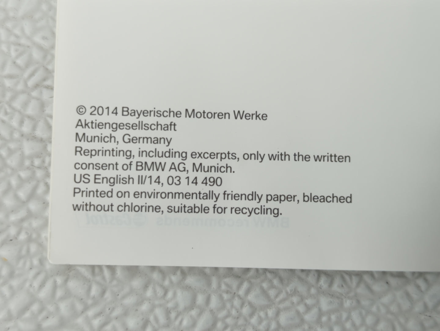 2014 Bmw 320i Owners Manual Book Guide OEM Used Auto Parts - Oemusedautoparts1.com