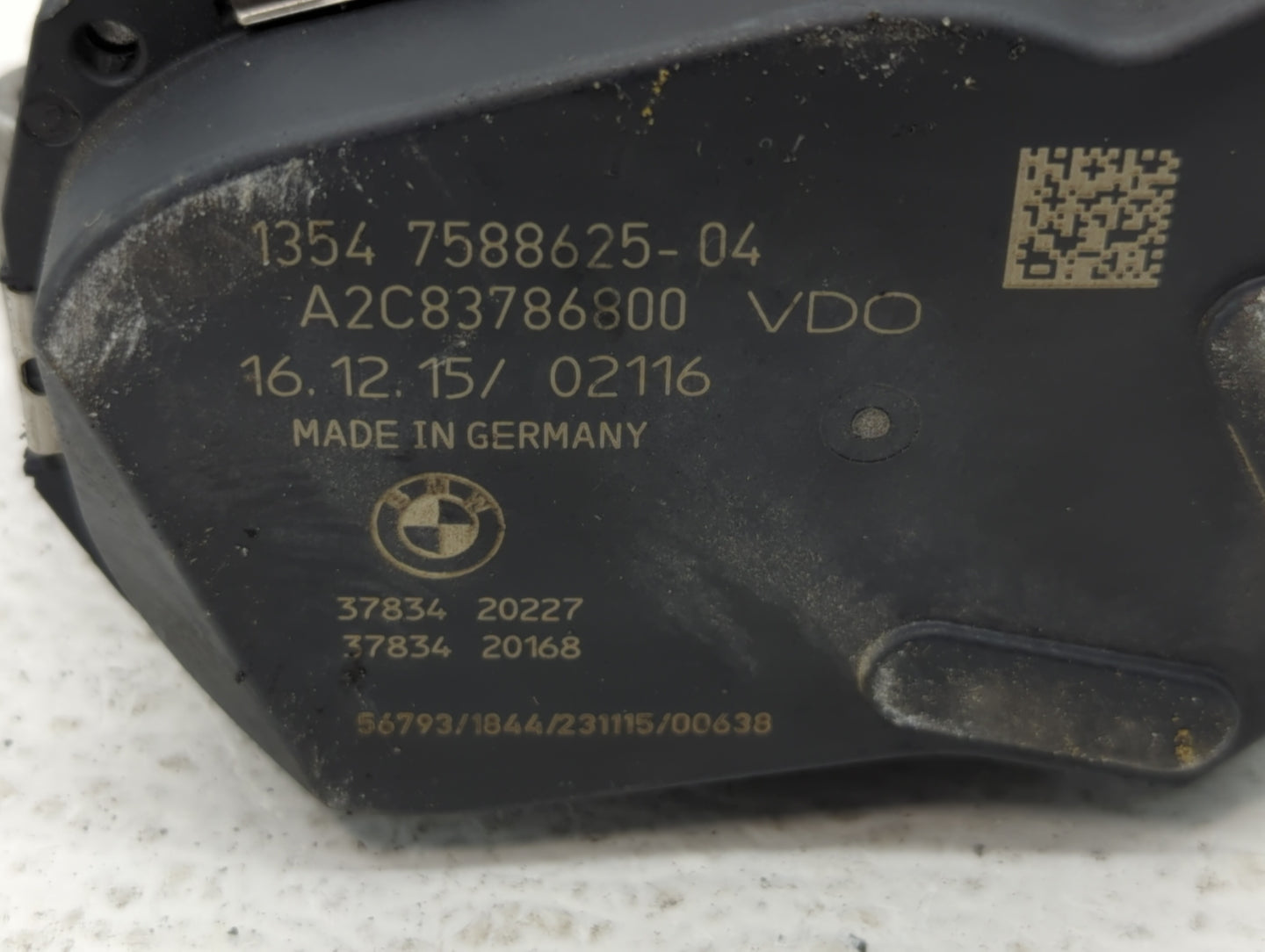 2012-2018 Bmw 320i Throttle Body P/N:1354 7588625-04 1354 7588625-03 Fits Fits 2012 2013 2014 2015 2016 2017 2018 OEM Used A