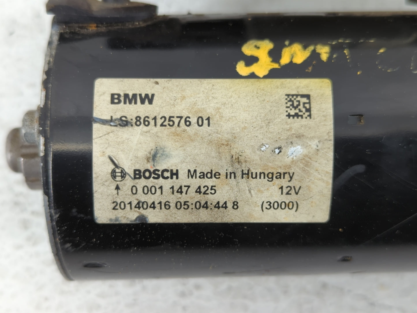 2014-2018 Bmw 320i Car Starter Motor Solenoid OEM P/N:0 001 147 425 Fits Fits 2012 2013 2014 2015 2016 2017 2018 OEM Used Au