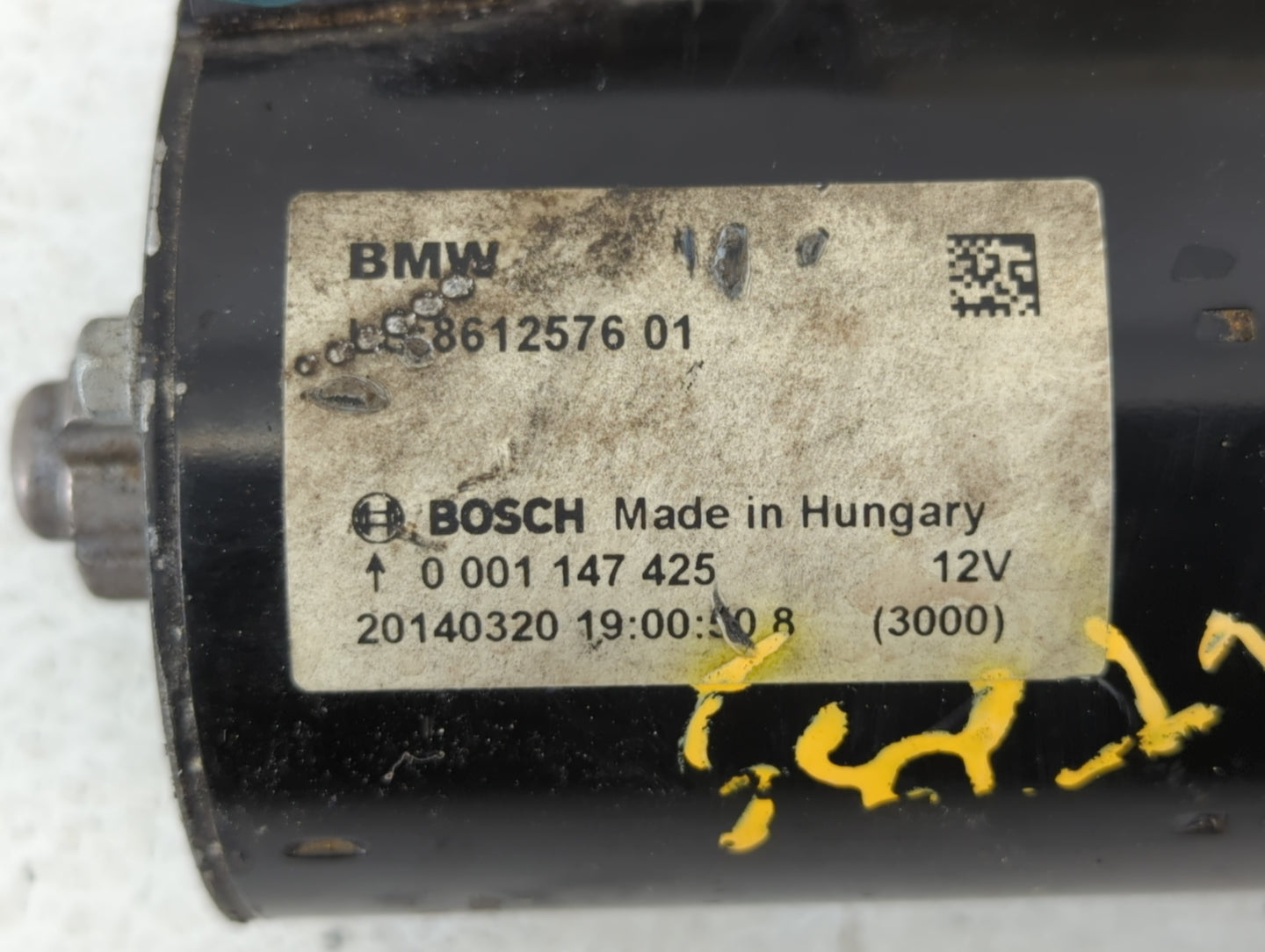 2014-2018 Bmw 320i Car Starter Motor Solenoid OEM P/N:0 001 147 425 Fits Fits 2012 2013 2014 2015 2016 2017 2018 OEM Used Au