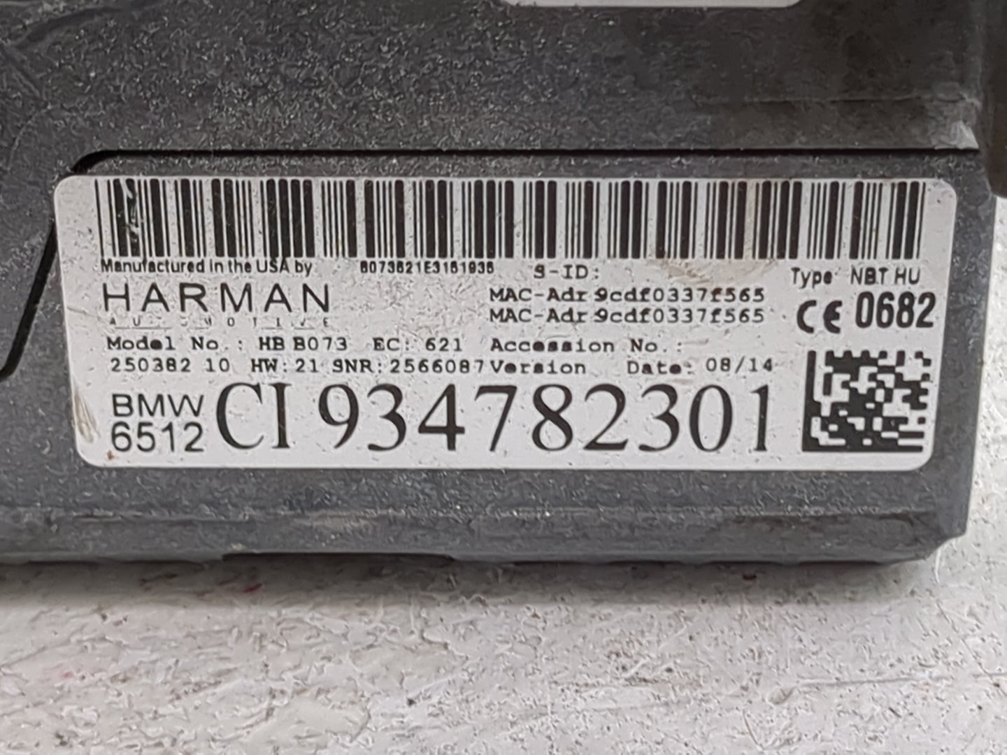 2012-2016 Bmw 328 Radio AM FM Cd Player Receiver Replacement P/N:CI934782301 HBB073, B073621E Fits Fits 2012 2013 2014 2015 