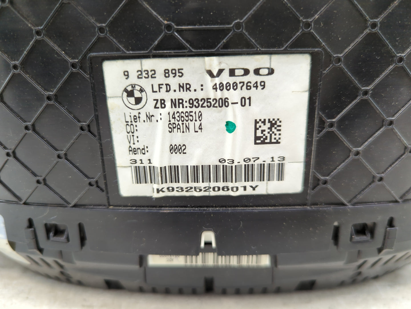 2014 Bmw 328i Instrument Cluster Speedometer Gauges P/N:9232895 9325206-01, 14369510, K932520601Y Miles:113K Fits OEM Used A