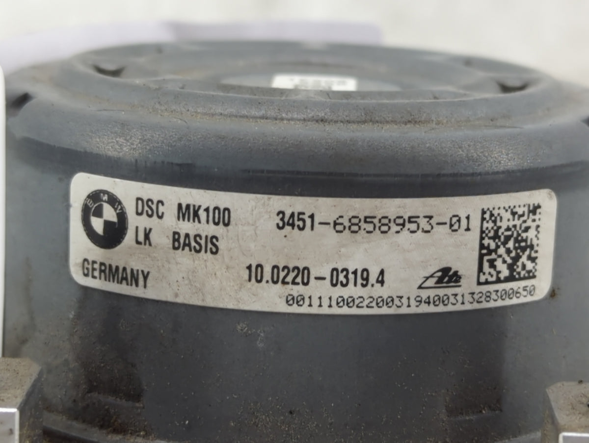 2014-2016 Bmw 328i Anti-Lock Brake ABS Pump Module Actuator OEM P/N:3451-6858953-01 10.0220-0319.4 Fits OEM Used Auto Parts 