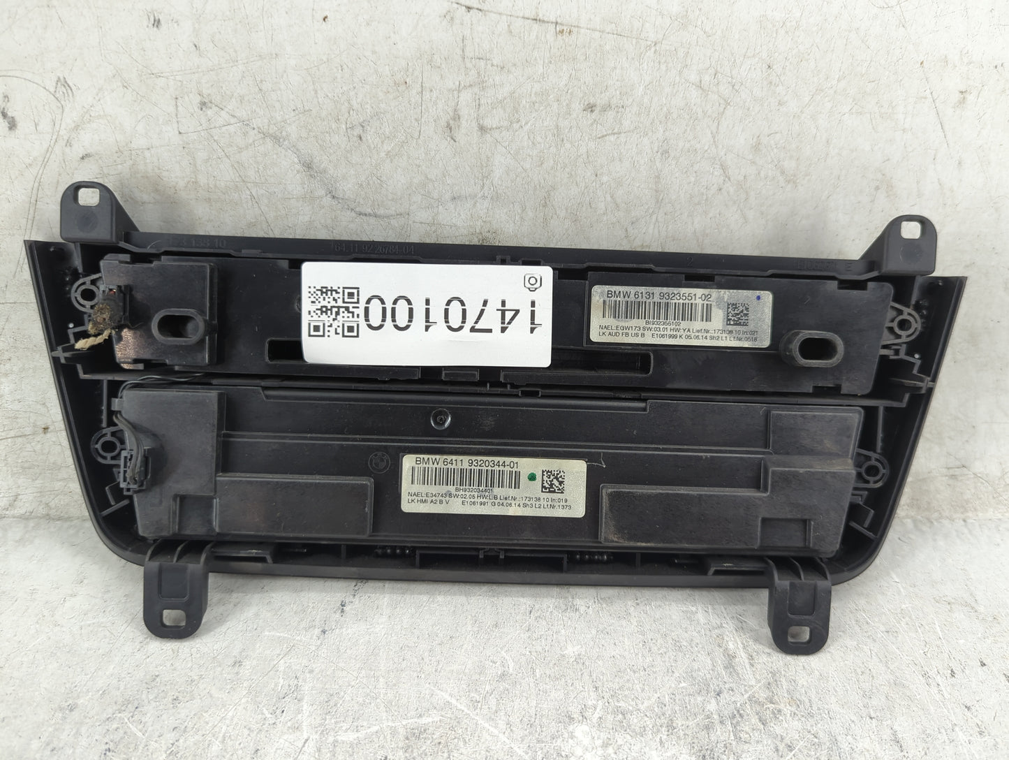 2014-2016 Bmw 328i Climate Control Module Temperature AC/Heater Replacement P/N:9323551-02 9320344-01 Fits OEM Used Auto Par