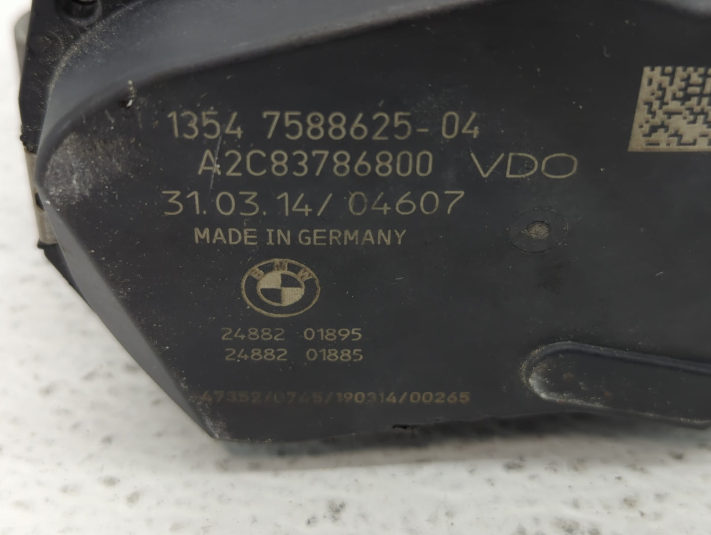 2012-2016 Bmw 328i Throttle Body P/N:1354 7588625-04 1354 7588625-03 Fits Fits 2012 2013 2014 2015 2016 2017 2018 OEM Used A