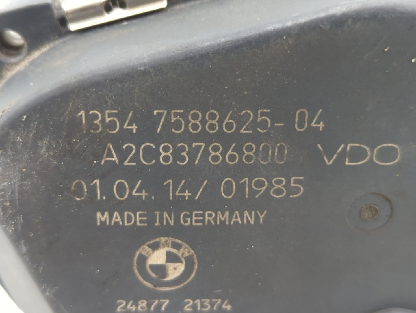 2014 Bmw 328i Throttle Body P/N:1354 7588625-04 AG9E-9F991-AA Fits OEM Used Auto Parts - Oemusedautoparts1.com