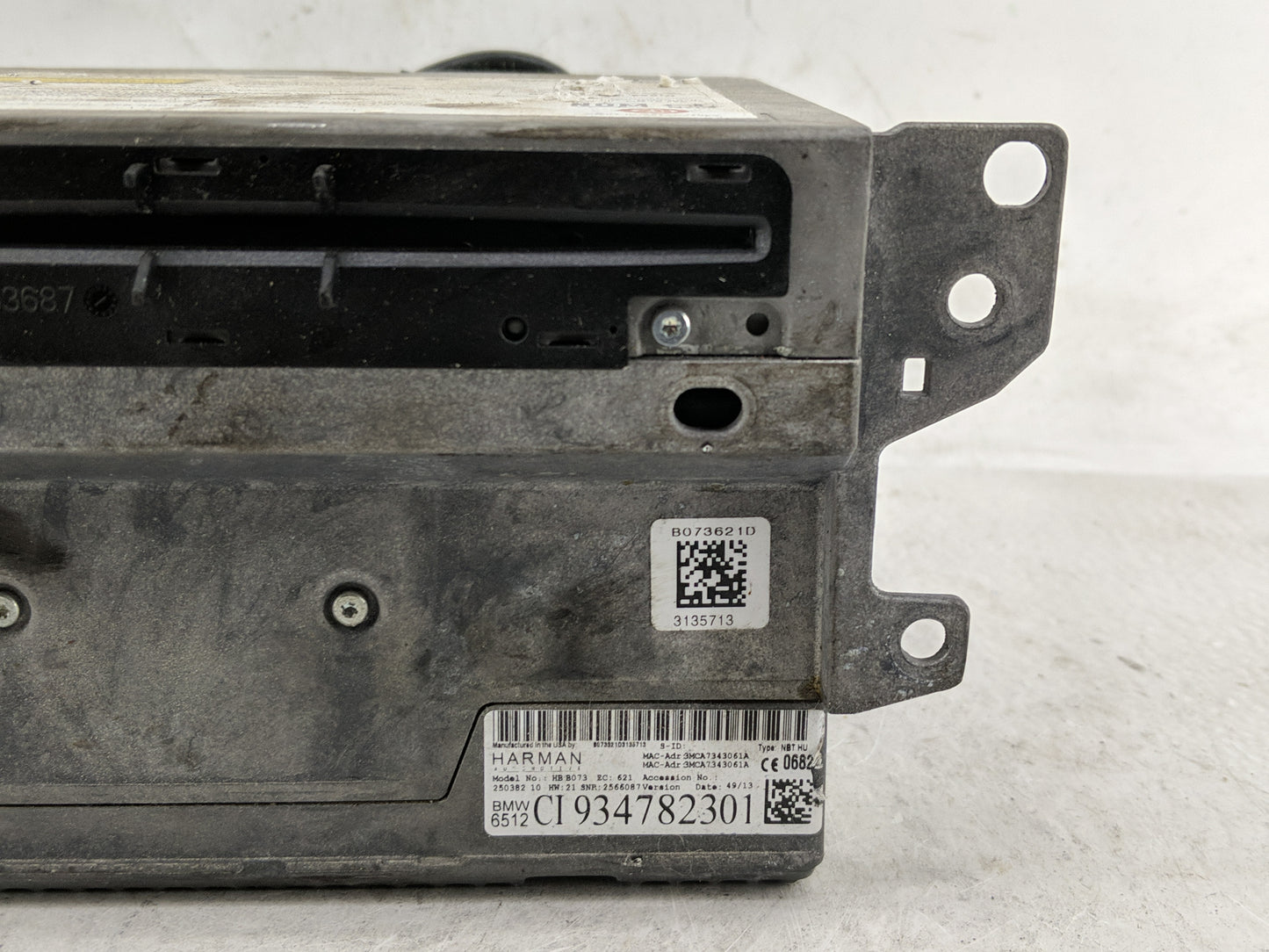 2014-2015 Bmw 335i Radio AM FM Cd Player Receiver Replacement P/N:934782301 Fits Fits 2014 2015 2016 OEM Used Auto Parts - O