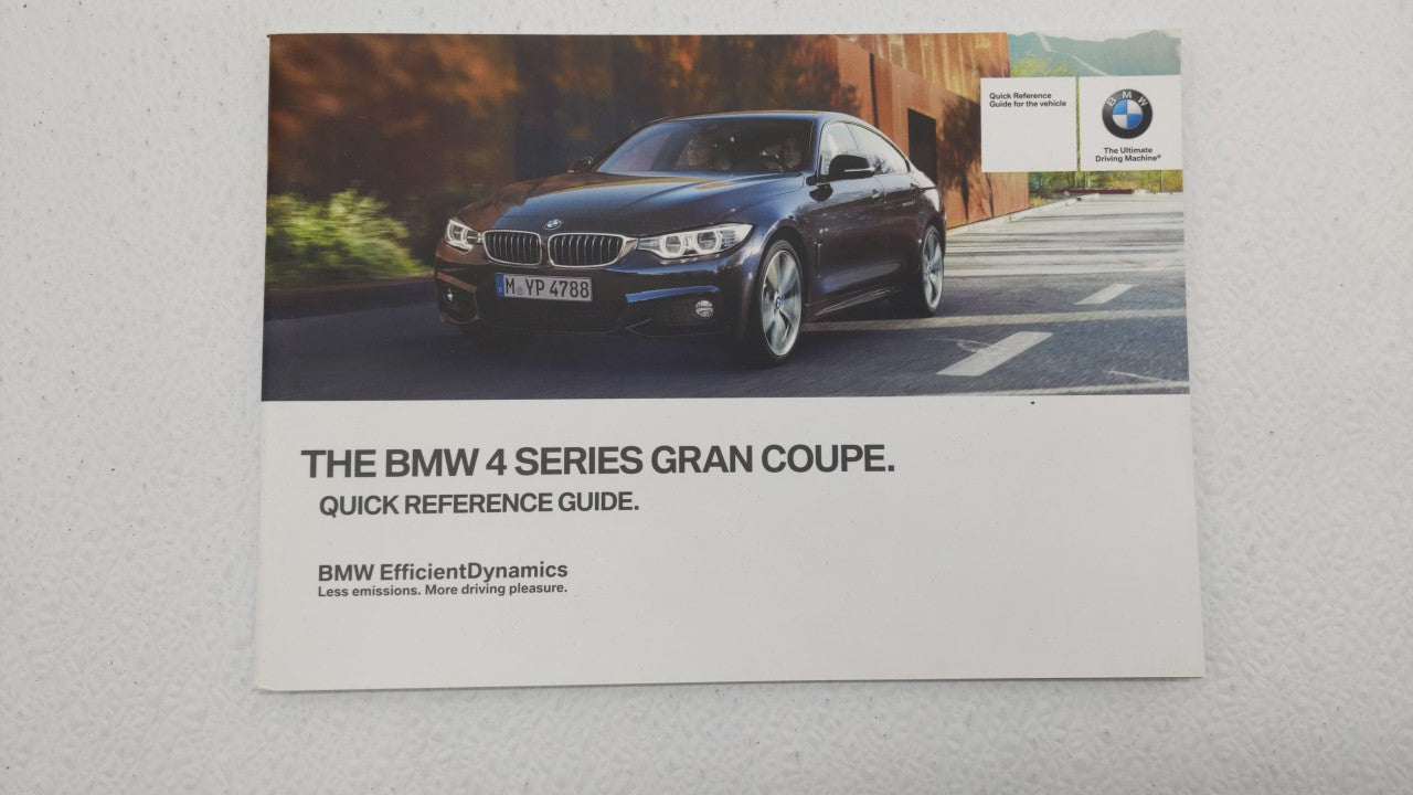 2014 Bmw 420i Gran Coupe Owners Manual Book Guide OEM Used Auto Parts - Oemusedautoparts1.com