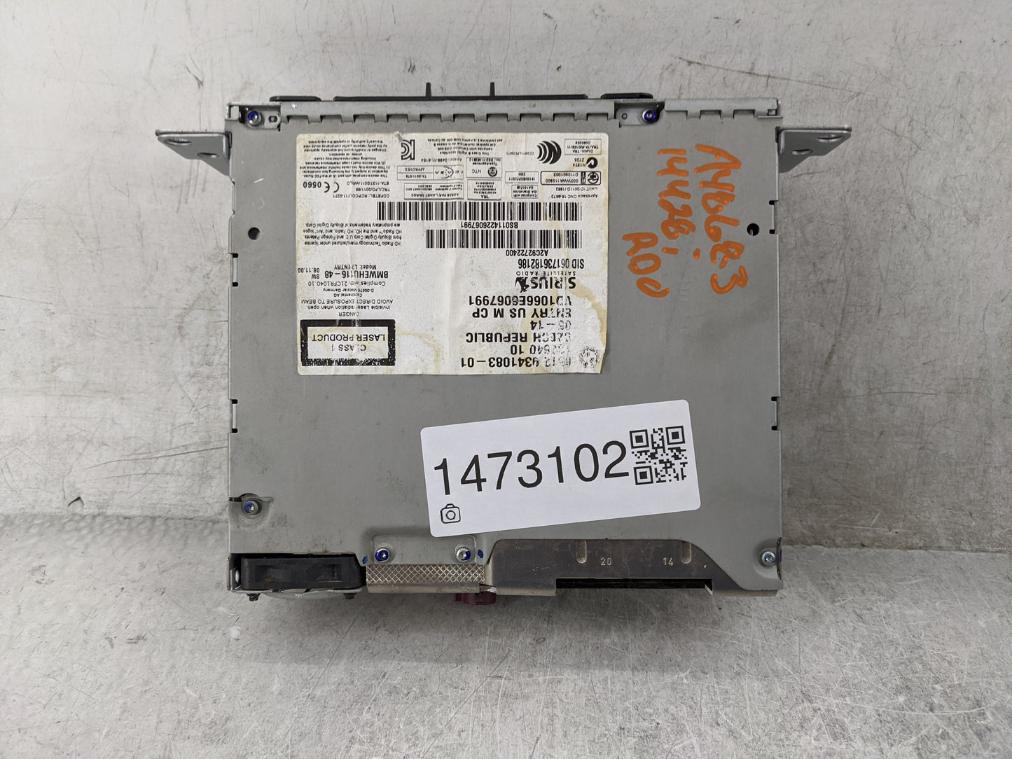 2014 Bmw 428i Radio AM FM Cd Player Receiver Replacement P/N:9341083-01 A2C92722400, A2C31366600 Fits OEM Used Auto Parts - 