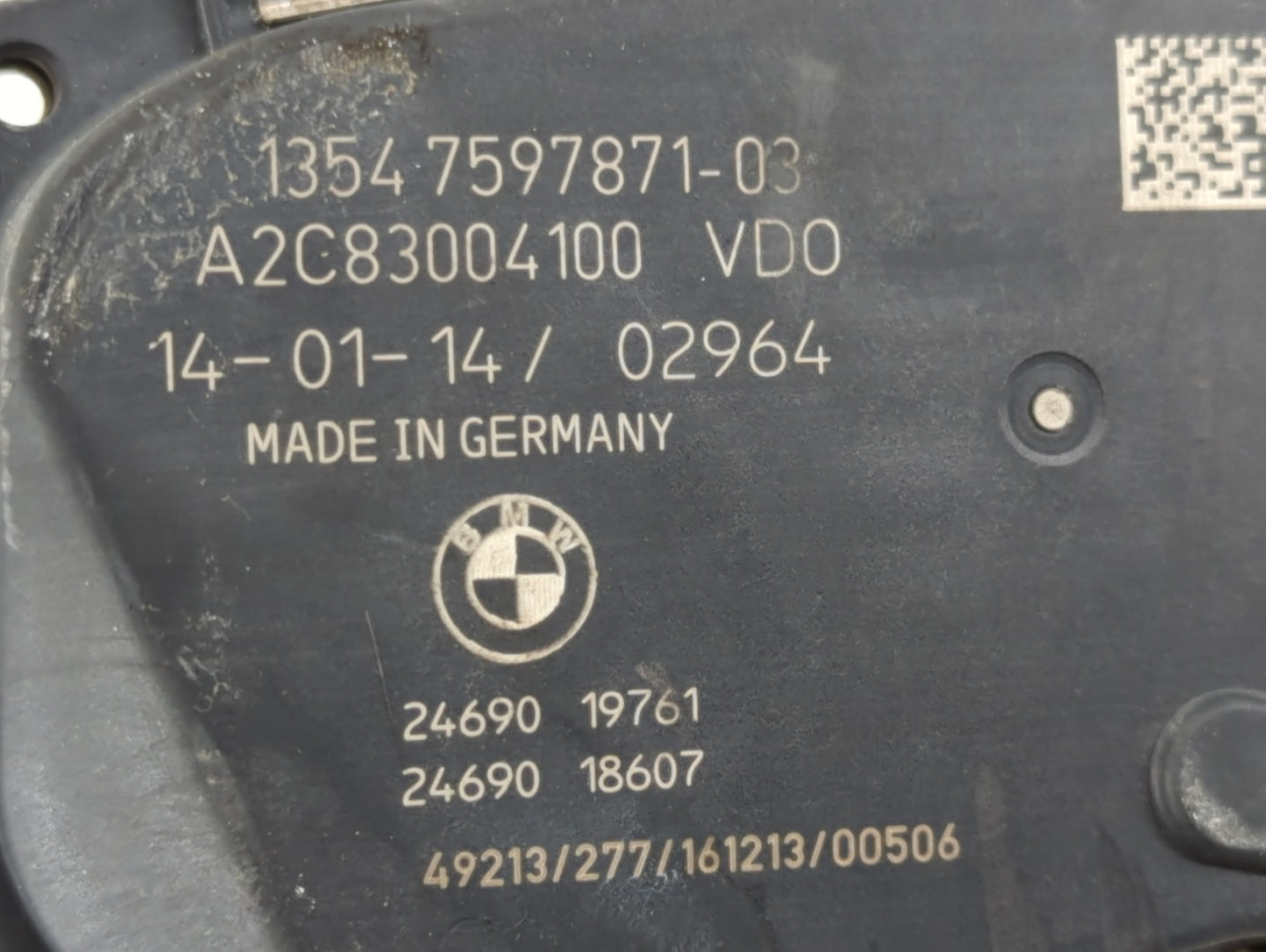 2014-2016 Bmw 435i Throttle Body P/N:1354 7597871-03 Fits Fits 2010 2011 2012 2013 2014 2015 2016 2017 2018 2019 2020 OEM Us