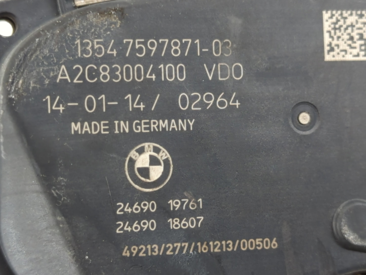 2014-2016 Bmw 435i Throttle Body P/N:1354 7597871-03 Fits Fits 2010 2011 2012 2013 2014 2015 2016 2017 2018 2019 2020 OEM Us