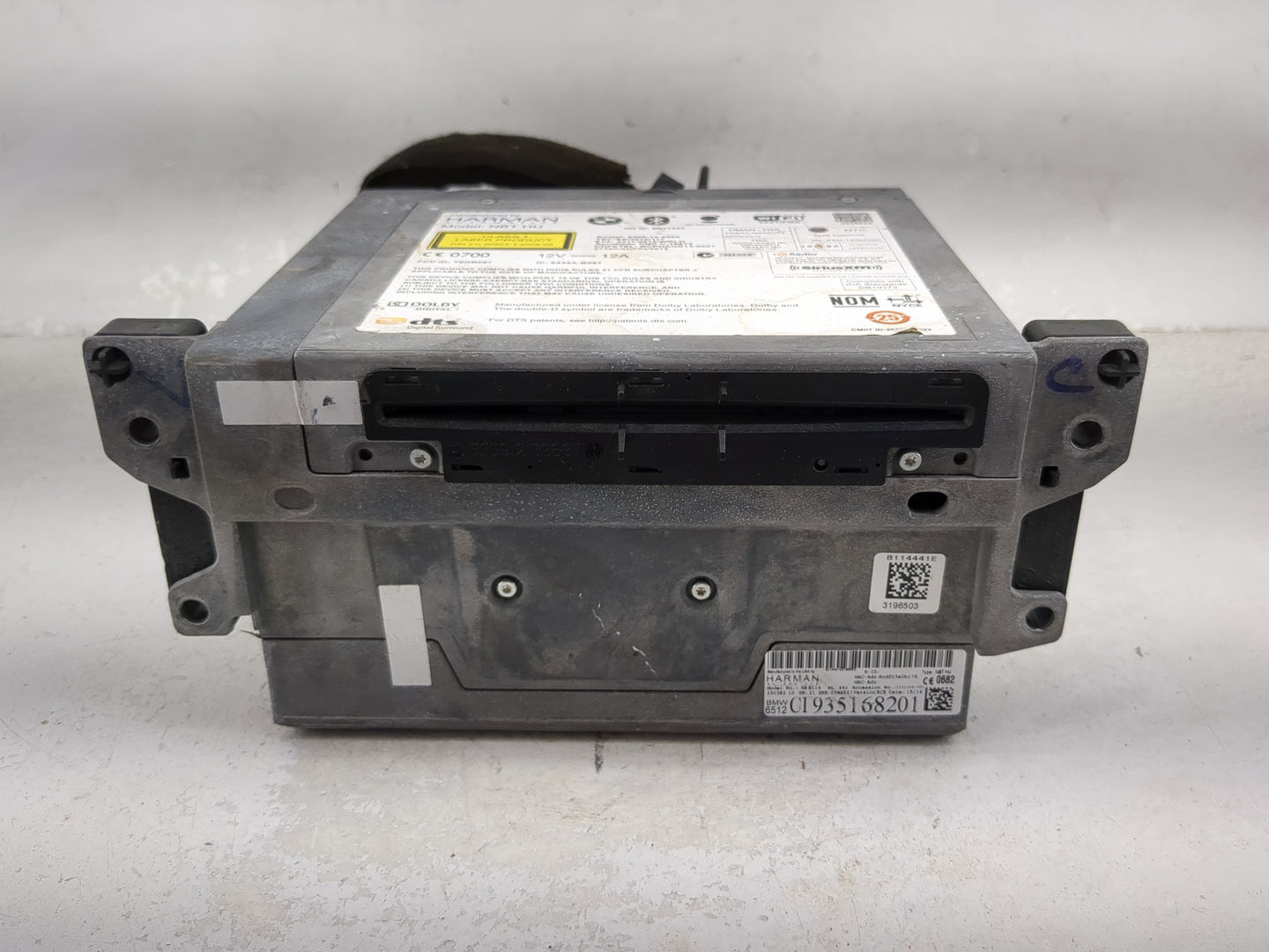 2014 Bmw 528 Radio AM FM Cd Player Receiver Replacement P/N:HBB114 9357168201, B0692133687, B114441E Fits OEM Used Auto Part