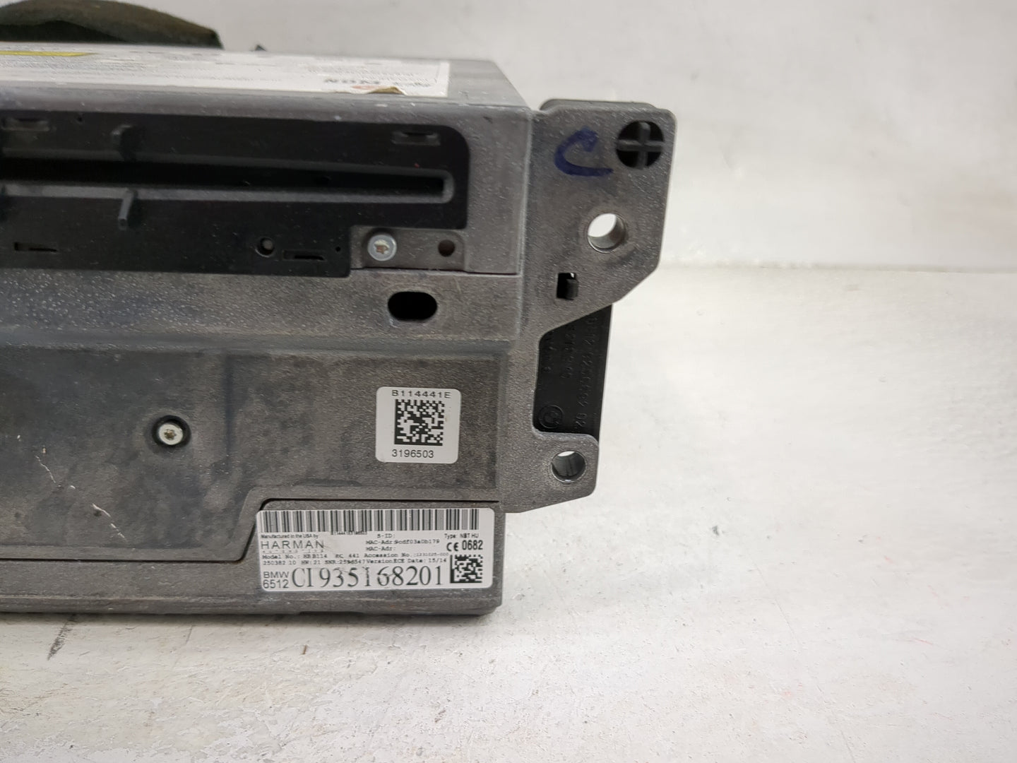 2014 Bmw 528 Radio AM FM Cd Player Receiver Replacement P/N:HBB114 9357168201, B0692133687, B114441E Fits OEM Used Auto Part
