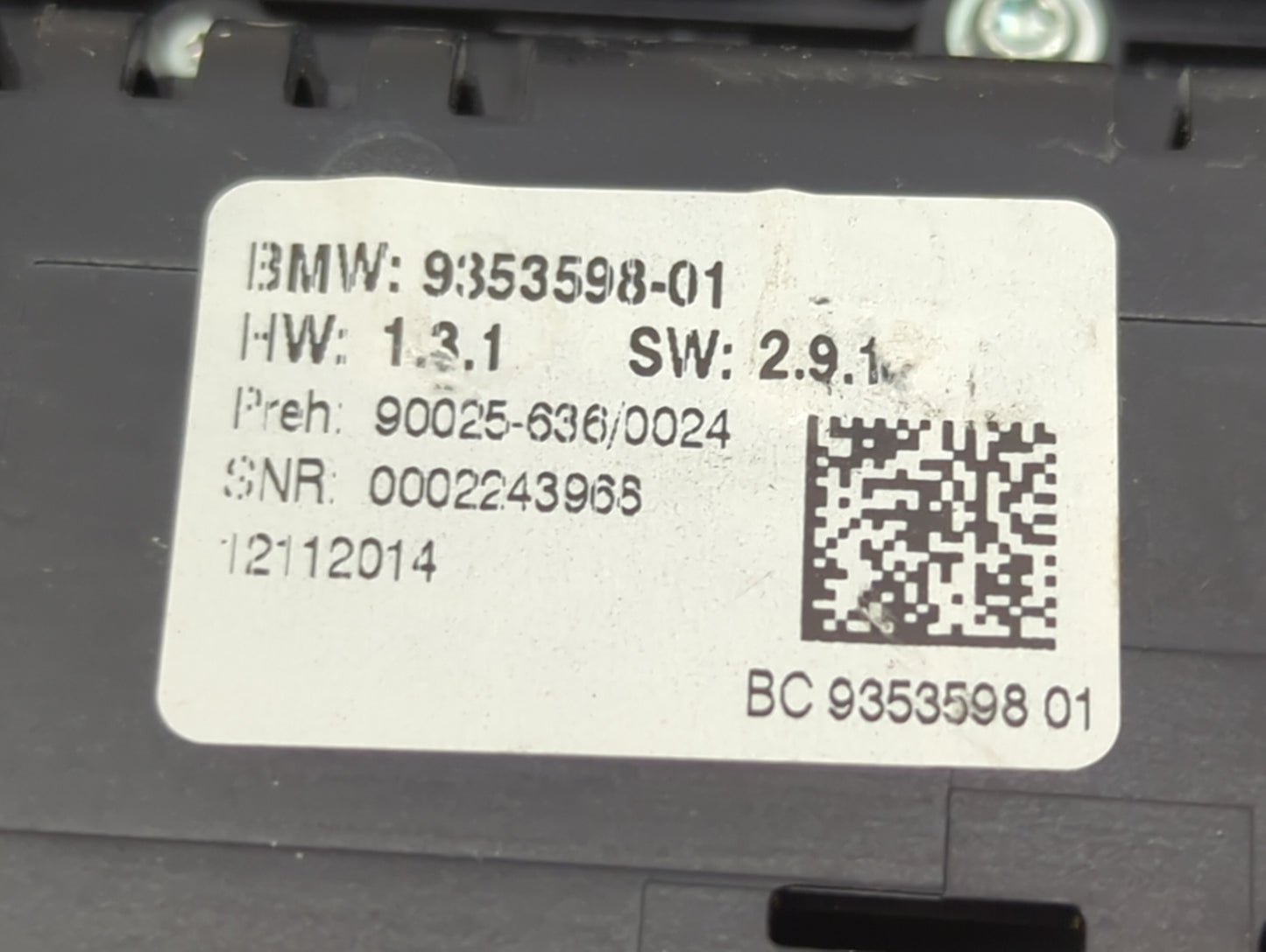 2011-2016 Bmw 528i Climate Control Module Temperature AC/Heater Replacement P/N:9324324-01 Fits Fits 2011 2012 2013 2014 201