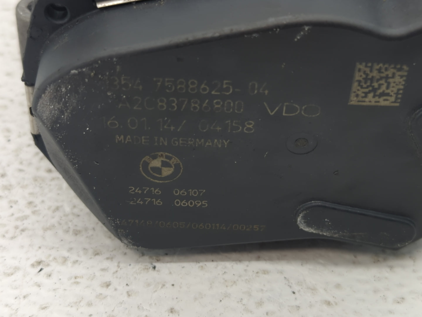 2012-2016 Bmw 528i Throttle Body P/N:1354 7588625-04 1354 7588625-03 Fits Fits 2012 2013 2014 2015 2016 2017 2018 OEM Used A