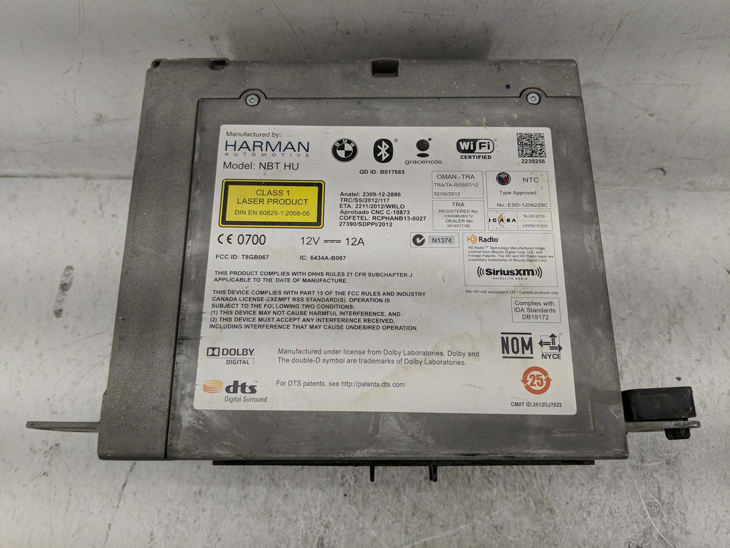 2014 Bmw 535i Radio AM FM Cd Player Receiver Replacement Fits OEM Used Auto Parts - Oemusedautoparts1.com