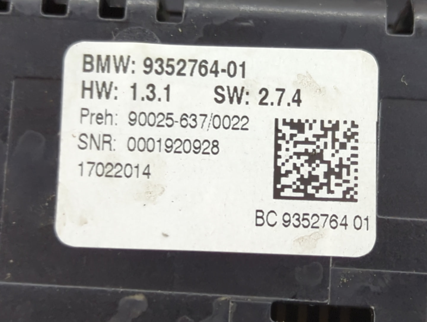 2011-2016 Bmw 535i Climate Control Module Temperature AC/Heater Replacement P/N:9352764-01 Fits Fits 2011 2012 2013 2014 201