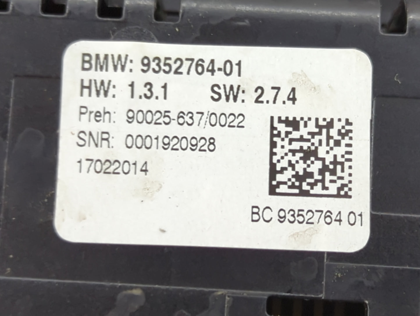 2011-2016 Bmw 535i Climate Control Module Temperature AC/Heater Replacement P/N:9352764-01 Fits Fits 2011 2012 2013 2014 201