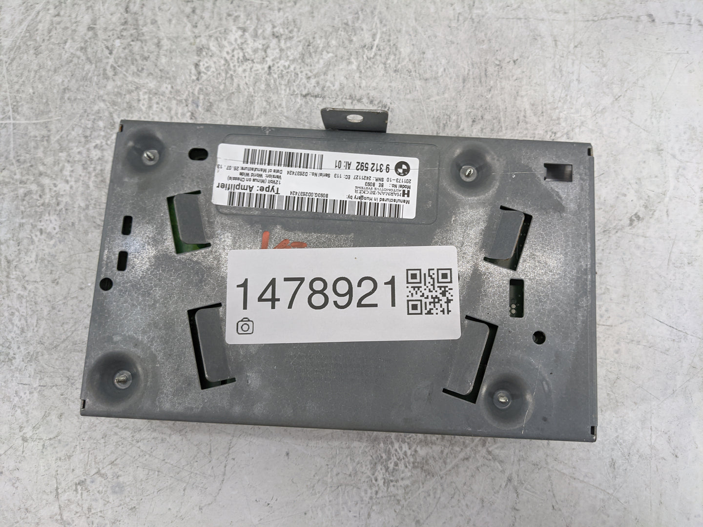2011-2013 Bmw 535i Radio Speaker Amplifier 1478921 - Oemusedautoparts1.com