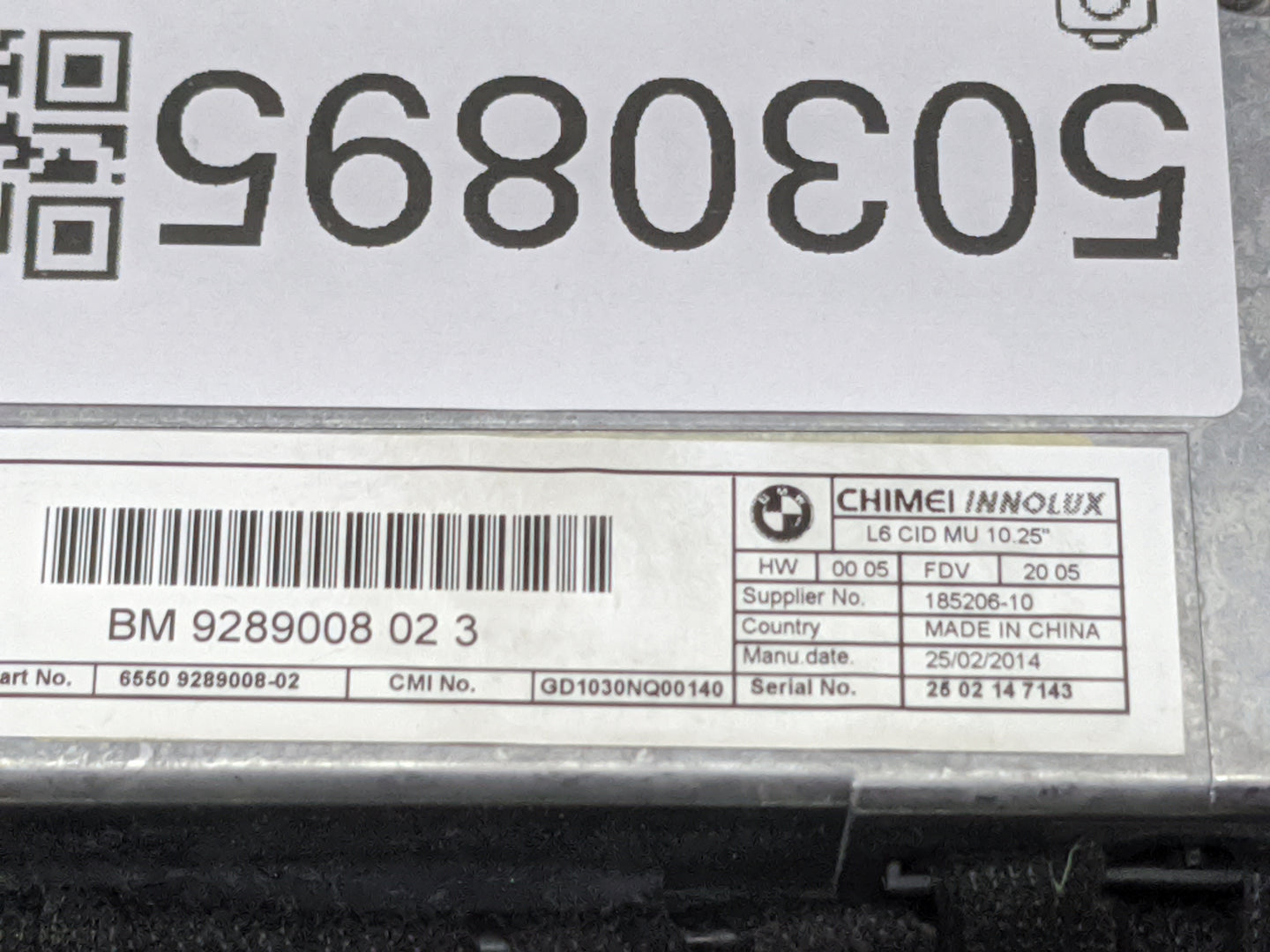 2011-2016 Bmw 535i Information Display Screen 5030895 - Oemusedautoparts1.com