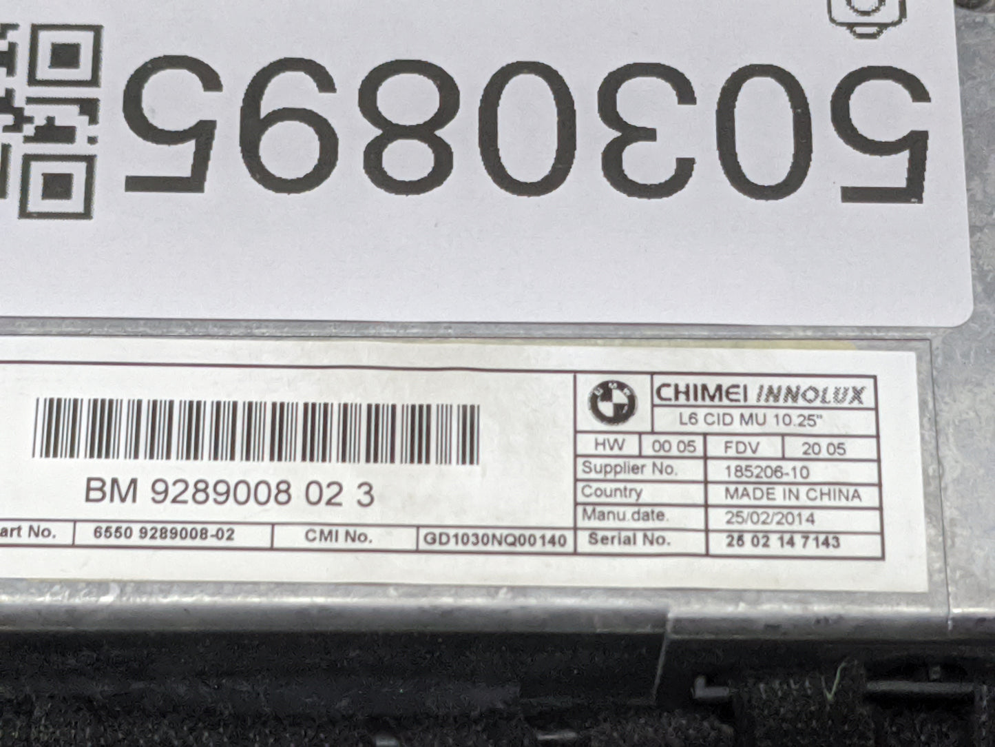 2011-2016 Bmw 535i Information Display Screen 5030895 - Oemusedautoparts1.com