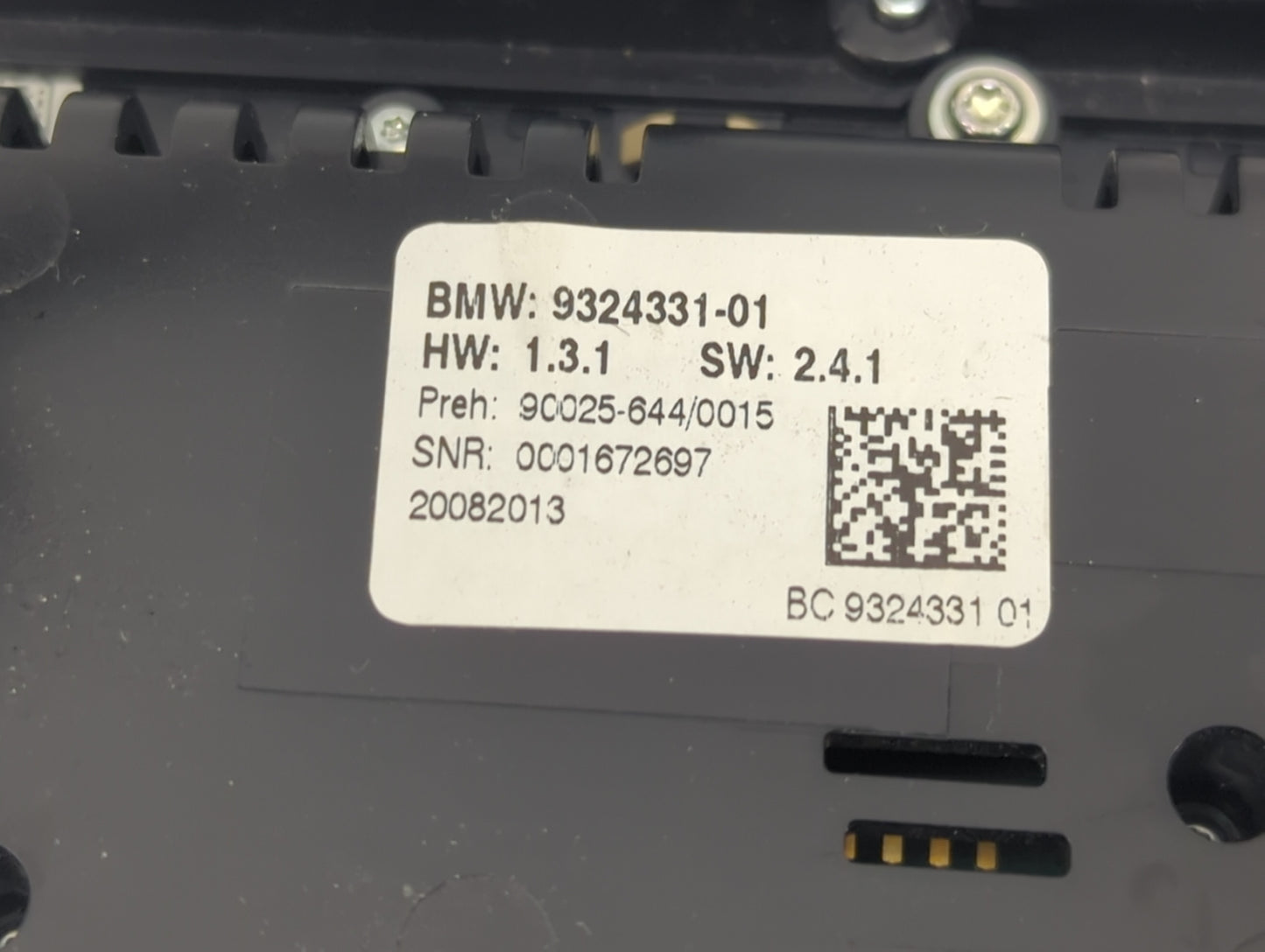 2011-2016 Bmw 550i Climate Control Module Temperature AC/Heater Replacement Fits Fits 2011 2012 2013 2014 2015 2016 OEM Used