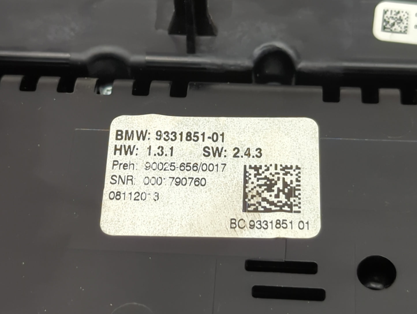 2012-2018 Bmw 650i Climate Control Module Temperature AC/Heater Replacement P/N:9331851-01 Fits OEM Used Auto Parts - Oemuse