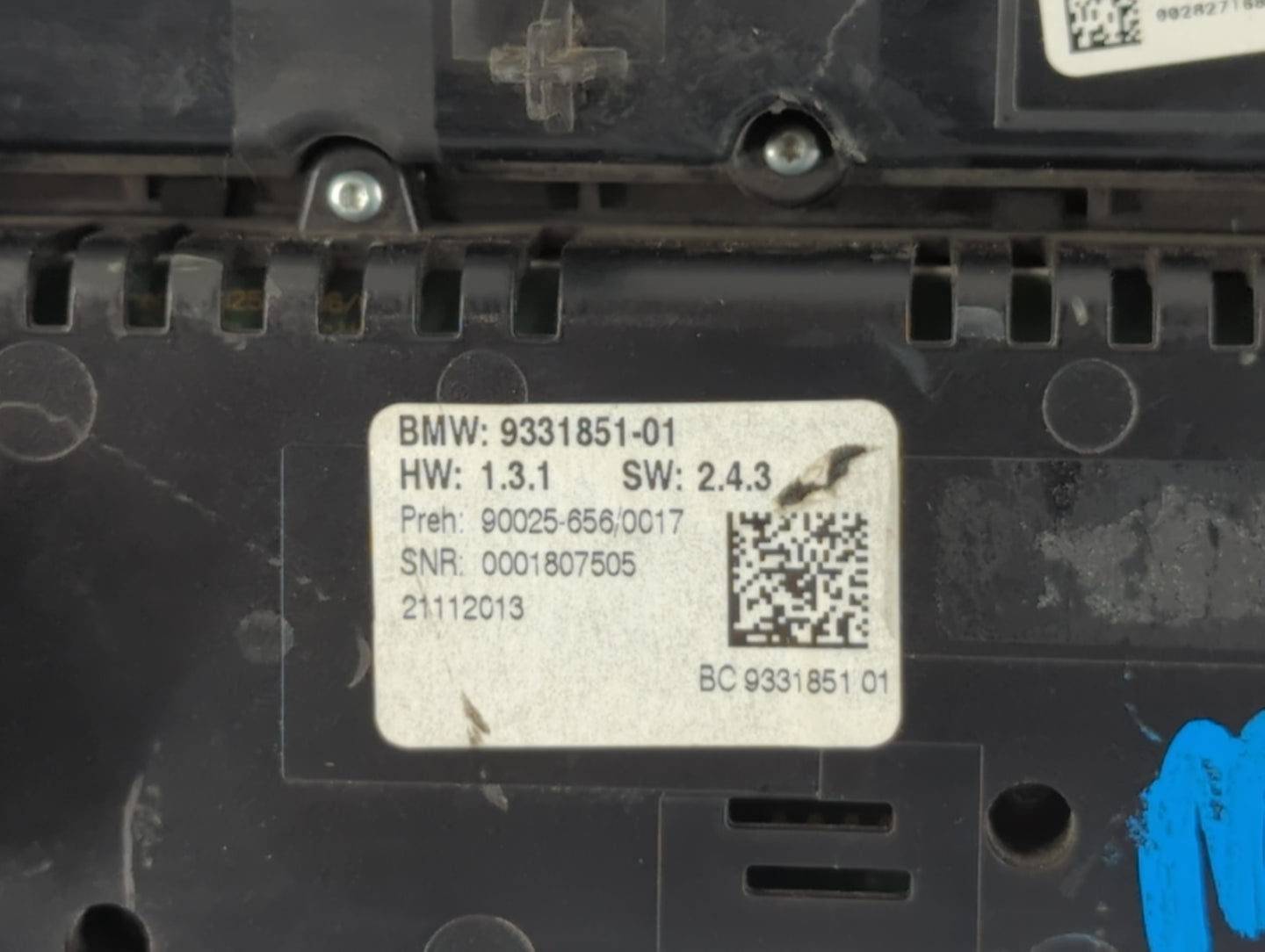 2012-2018 Bmw 650i Climate Control Module Temperature AC/Heater Replacement P/N:9331851-01 Fits OEM Used Auto Parts - Oemuse