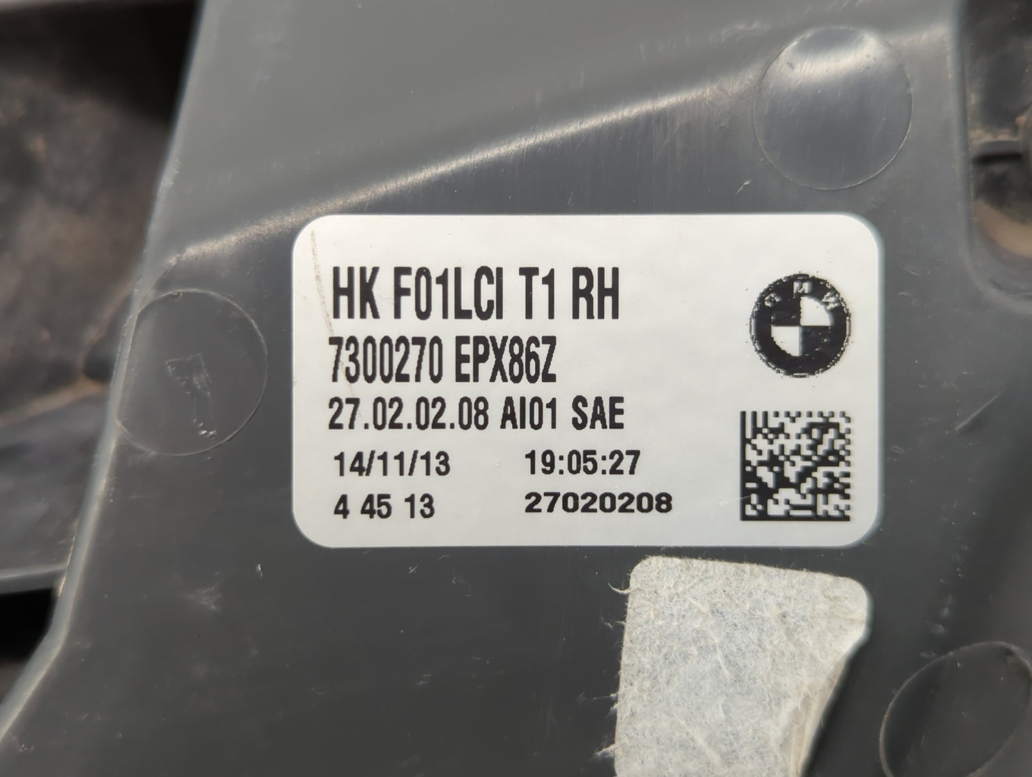 2014 Bmw 750i Tail Light Assembly Passenger Right OEM P/N:7300270 EPX86Z Fits Fits 2017 2018 2019 OEM Used Auto Parts - Oemu