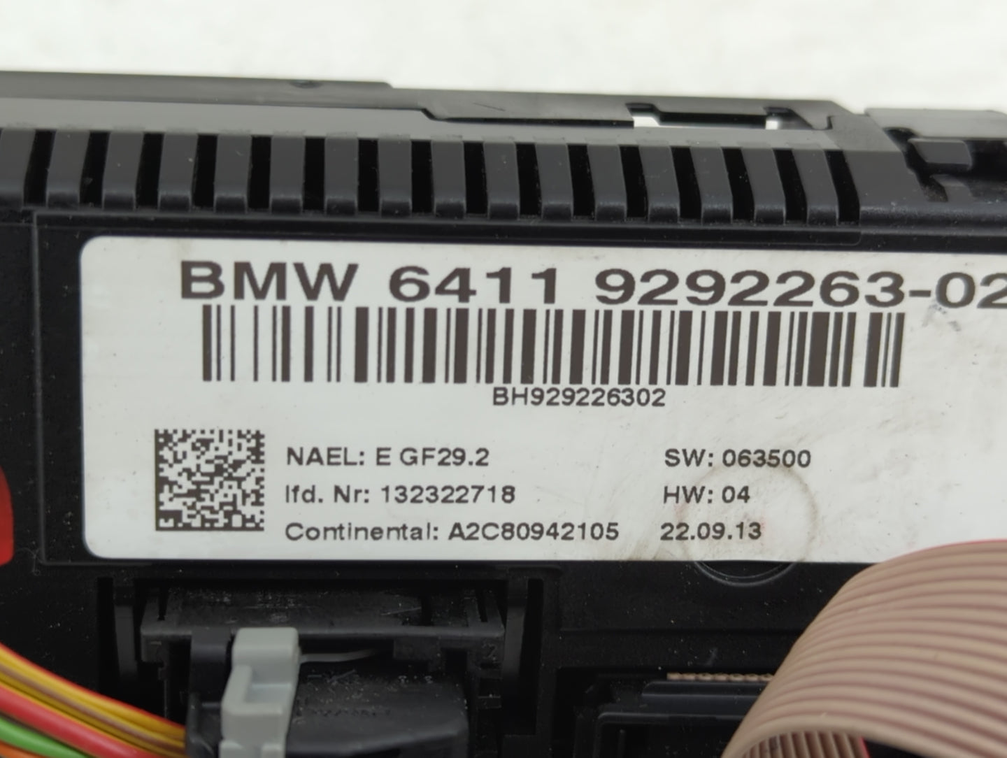 2012-2015 Bmw X1 Climate Control Module Temperature AC/Heater Replacement P/N:9292263-02 Fits Fits 2010 2011 2012 2013 2014 