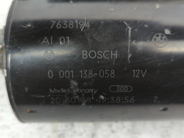 2012-2015 Bmw X1 Car Starter Motor Solenoid OEM P/N:0001138058 Fits Fits 2012 2013 2014 2015 2016 2017 2018 OEM Used Auto Parts