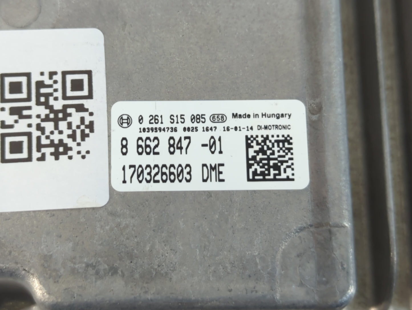 2013-2015 Bmw X1 PCM Engine Control Computer ECU ECM PCU OEM P/N:8 662 8470 -01 Fits Fits 2013 2014 2015 2016 OEM Used Auto 