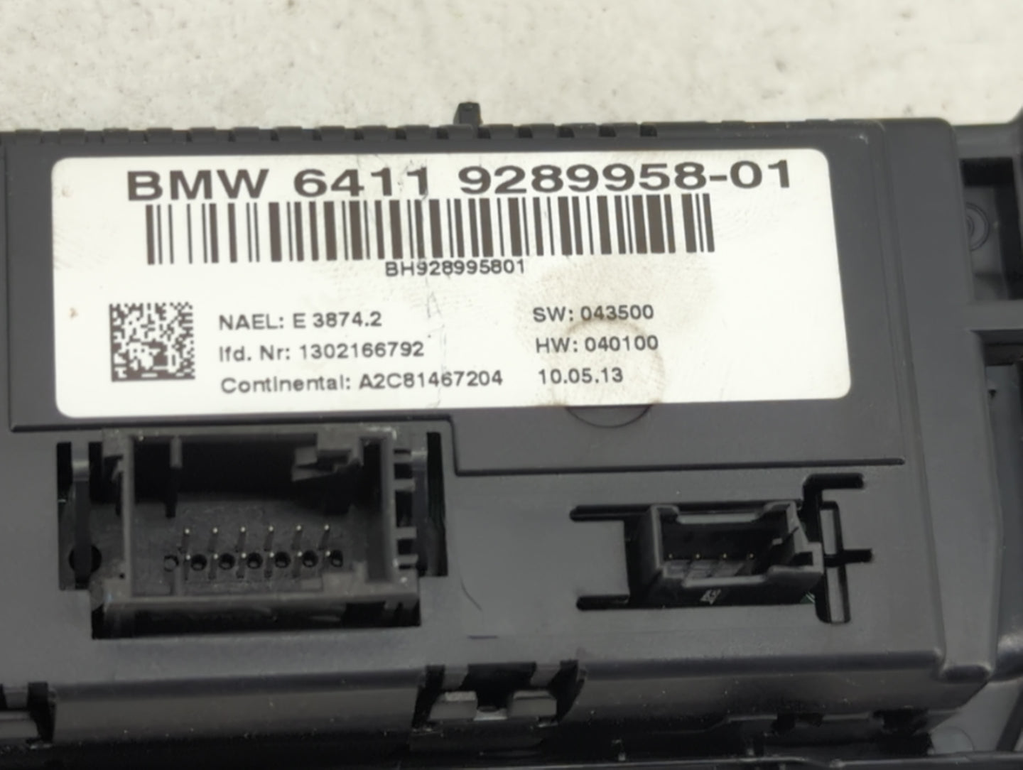 2011-2014 Bmw X3 Climate Control Module Temperature AC/Heater Replacement P/N:64119289958-01 BH928995801 Fits OEM Used Auto 