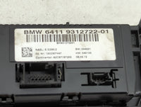 2013-2014 Bmw X3 Climate Control Module Temperature AC/Heater Replacement P/N:9312722-01 Fits Fits 2013 2014 OEM Used Auto P