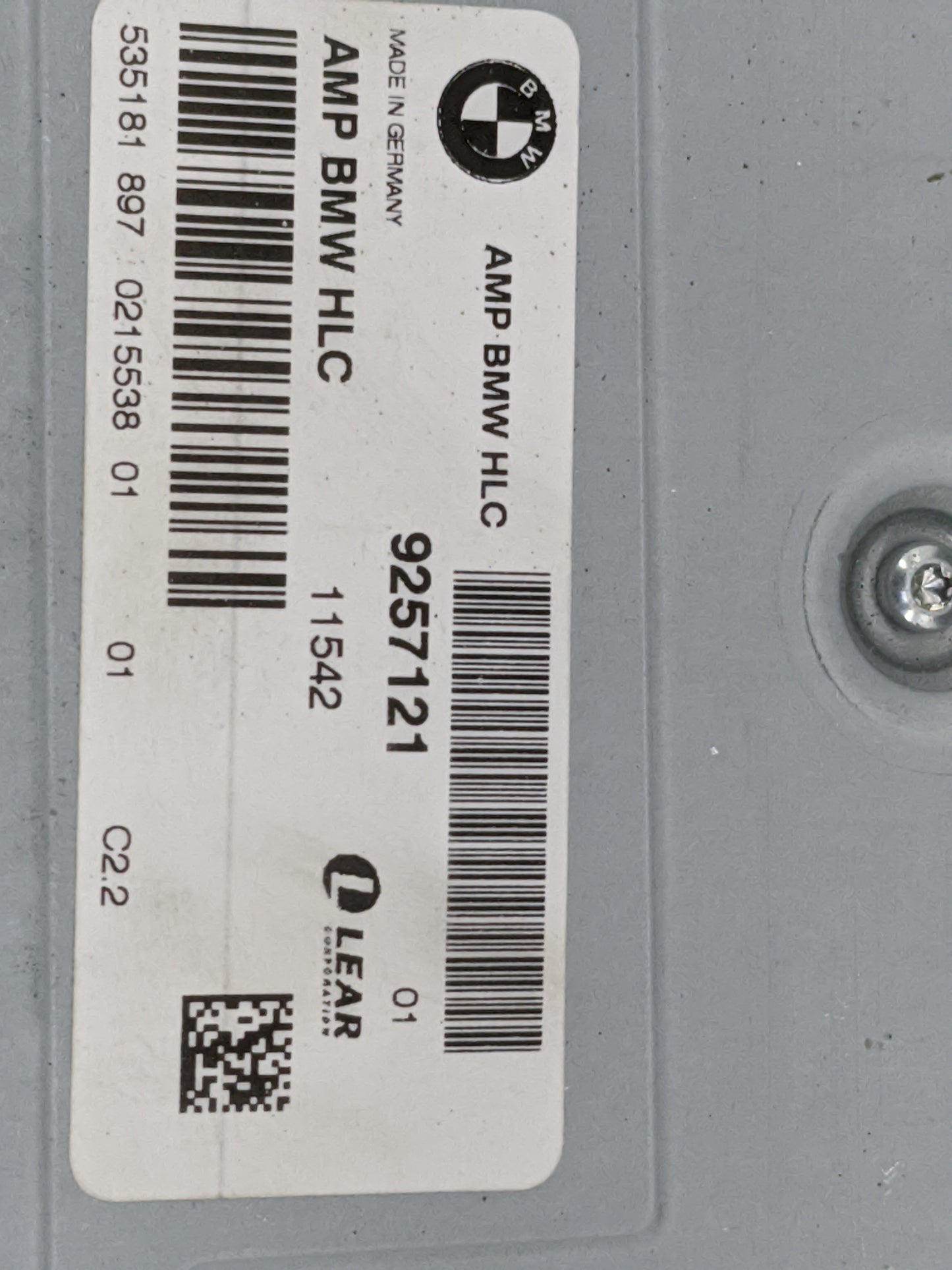 2011-2014 Bmw X3 Radio Speaker Amplifier 9257121|535181 897 0215538 01 - Oemusedautoparts1.com