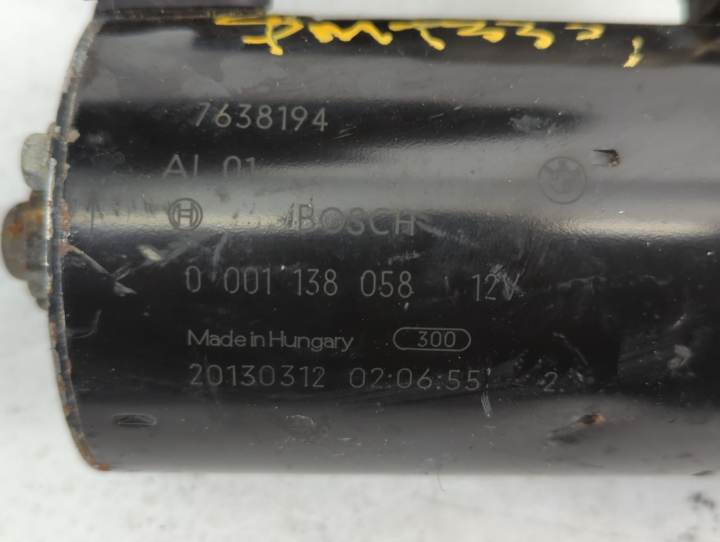 2011-2017 Bmw X3 Car Starter Motor Solenoid OEM P/N:0 001 138 058 7638194 Fits OEM Used Auto Parts - Oemusedautoparts1.com